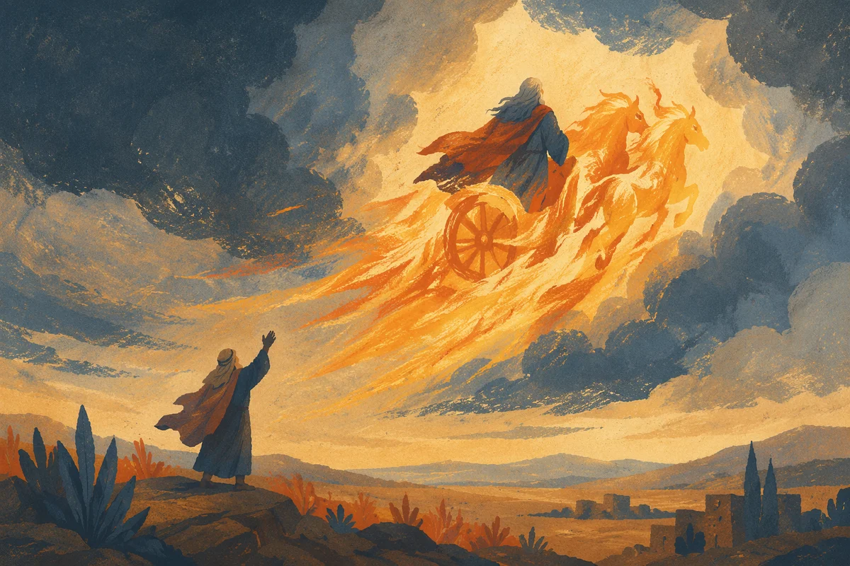 Elijah Ascending in Fiery Chariot