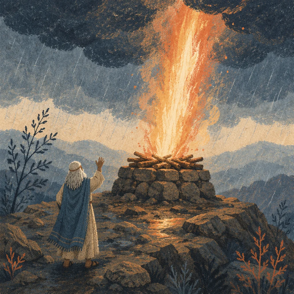 Elijah Fire from Heaven on Mount Carmel