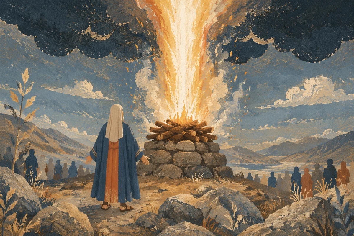 Elijah Fire from Heaven on Mount Carmel