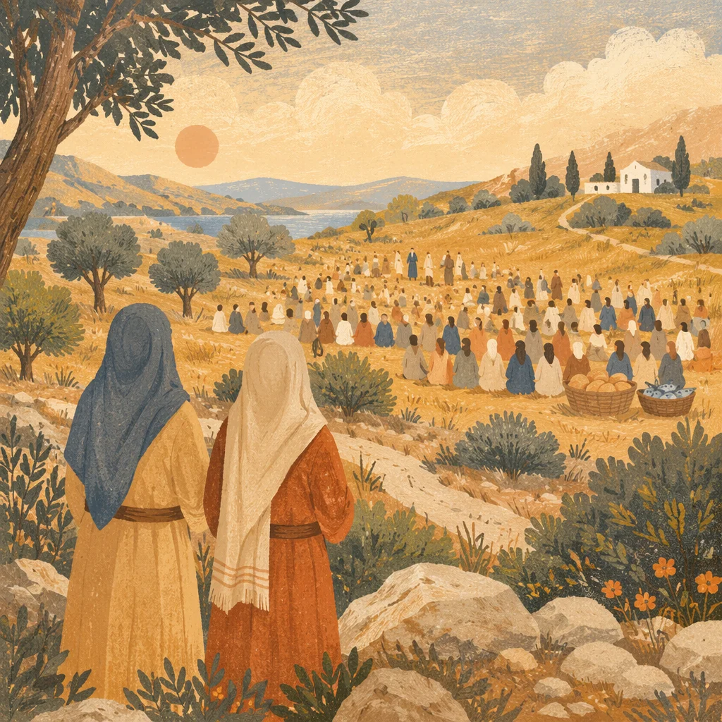 Feeding Five Thousand on Galilean Hillside