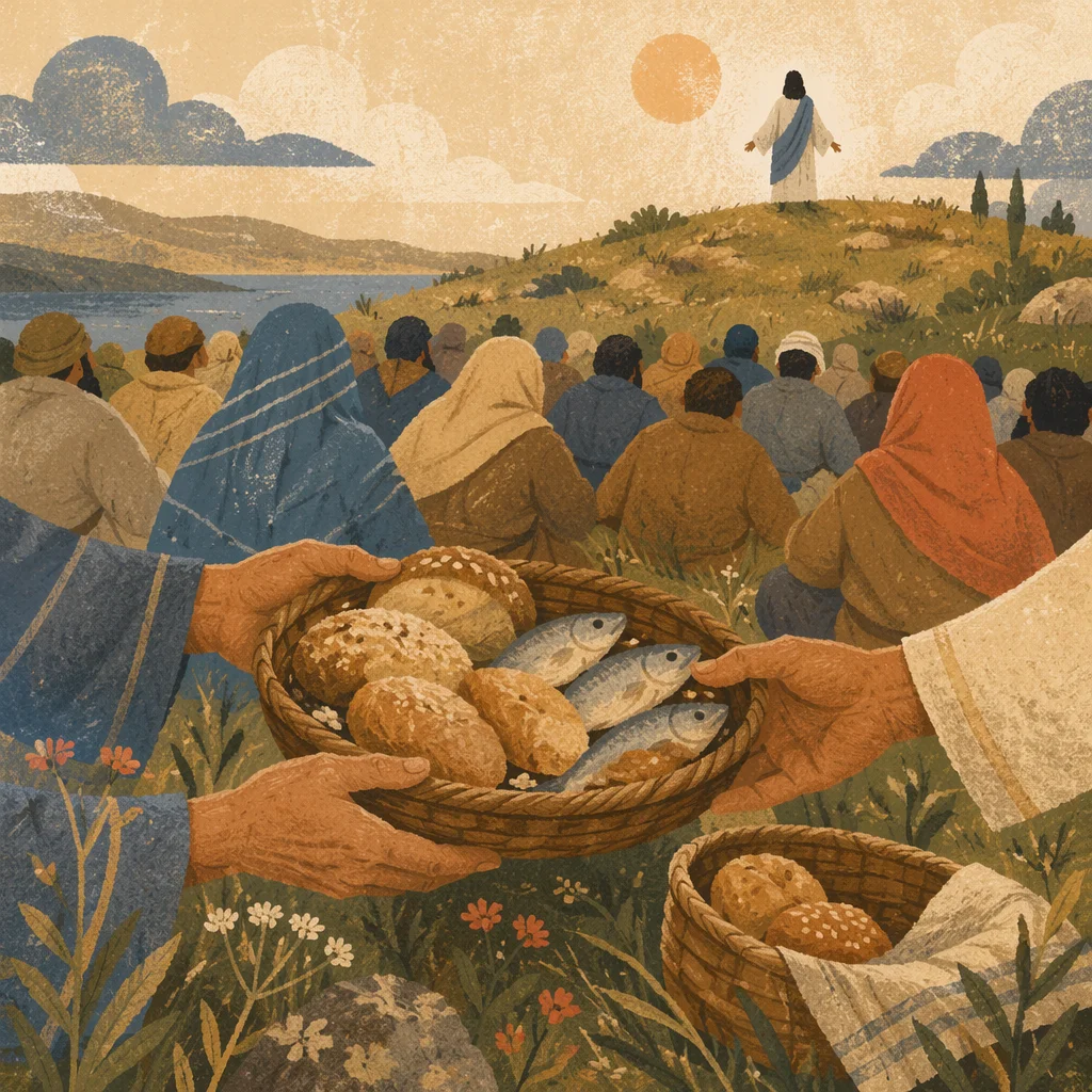 Feeding Five Thousand on Galilean Hillside