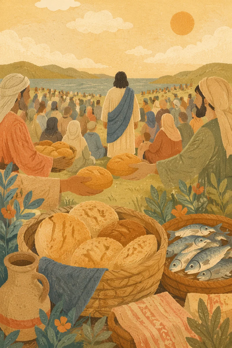 Feeding Five Thousand on Golden Hillside