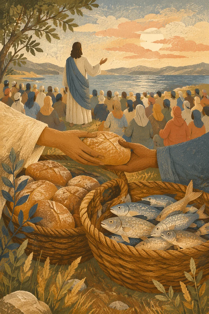 Loaves and Fish on Galilean Hillside