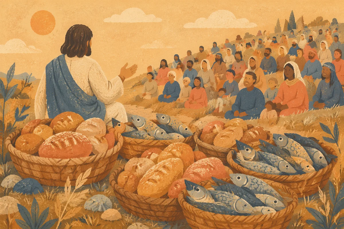 Loaves and Fishes on Galilean Hillside