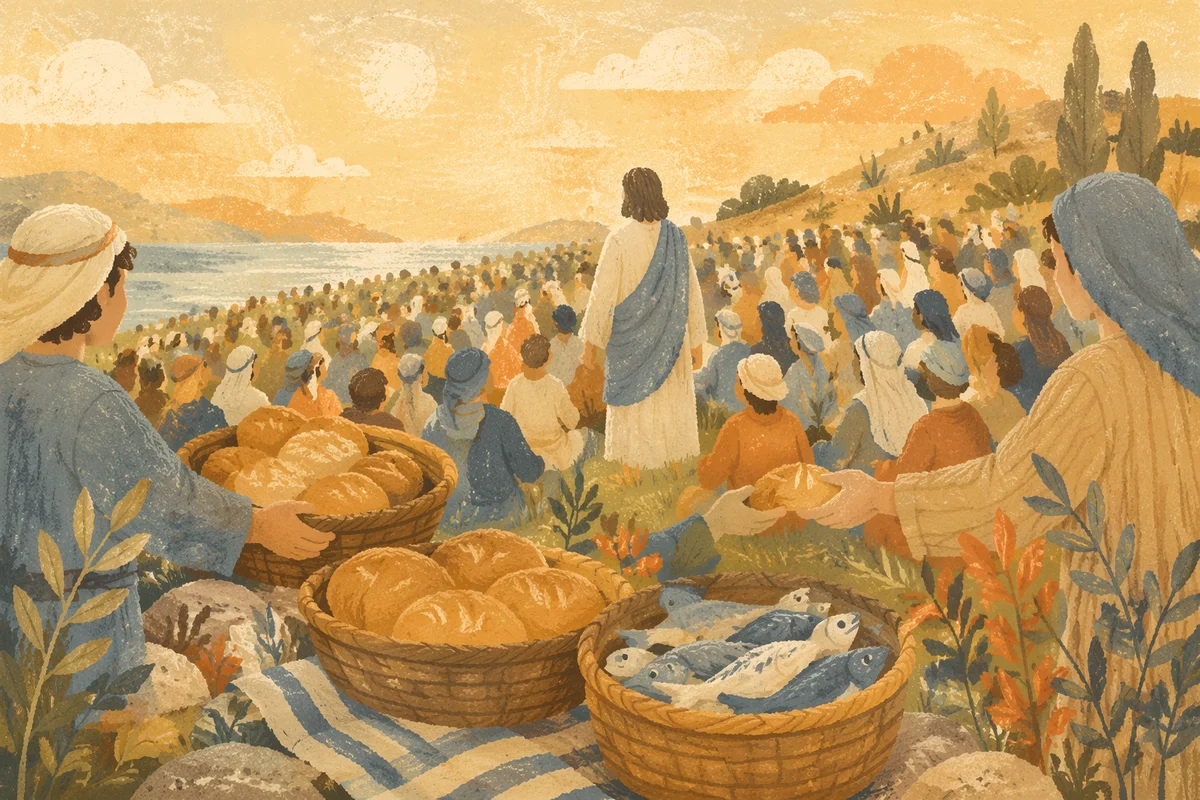 Feeding the Five Thousand on a Hillside