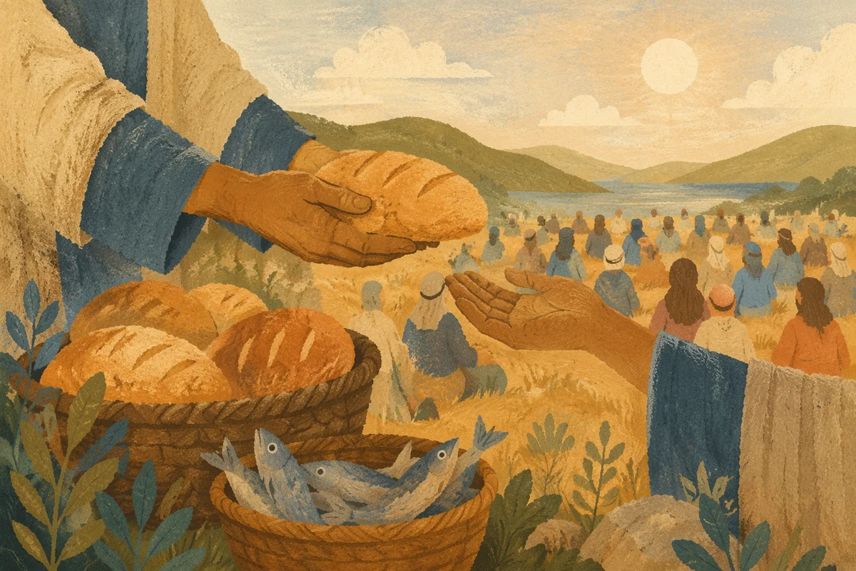 Loaves and Fishes on Galilean Hillside