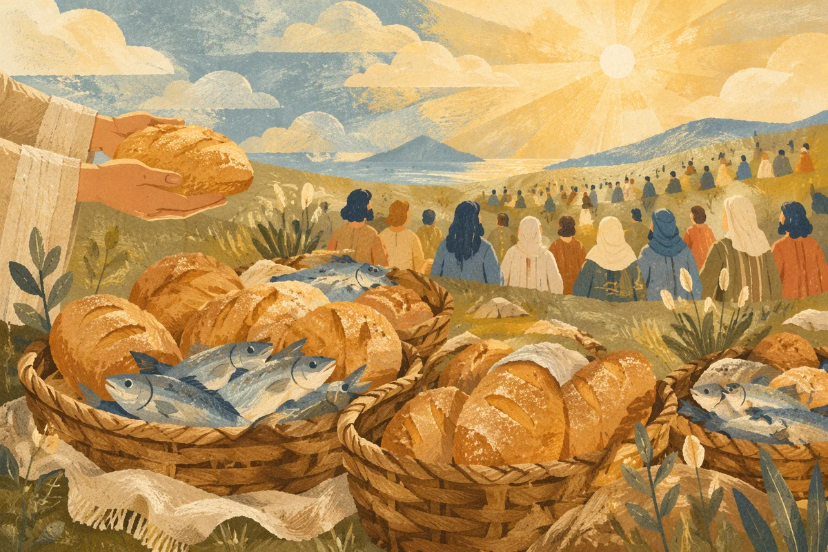 Feeding Five Thousand on Golden Hillside