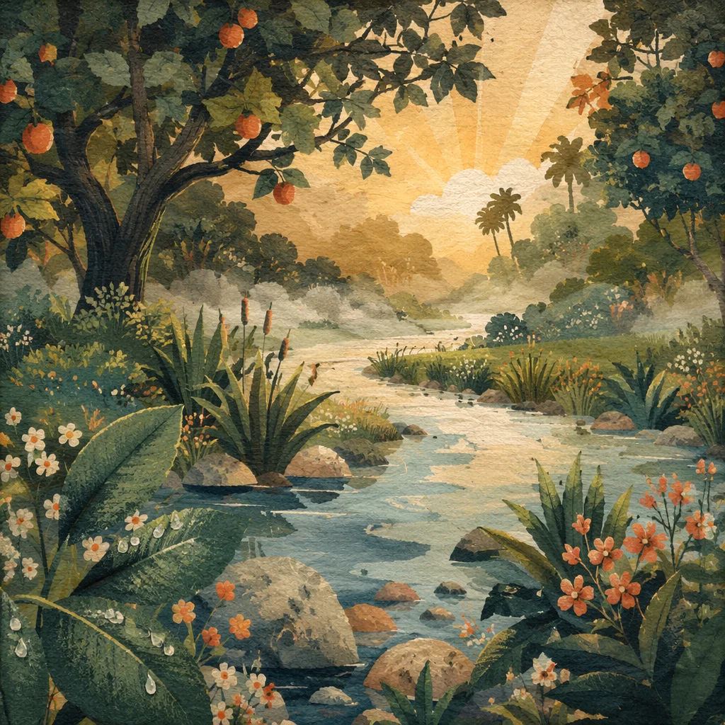 Garden of Eden River at Dawn