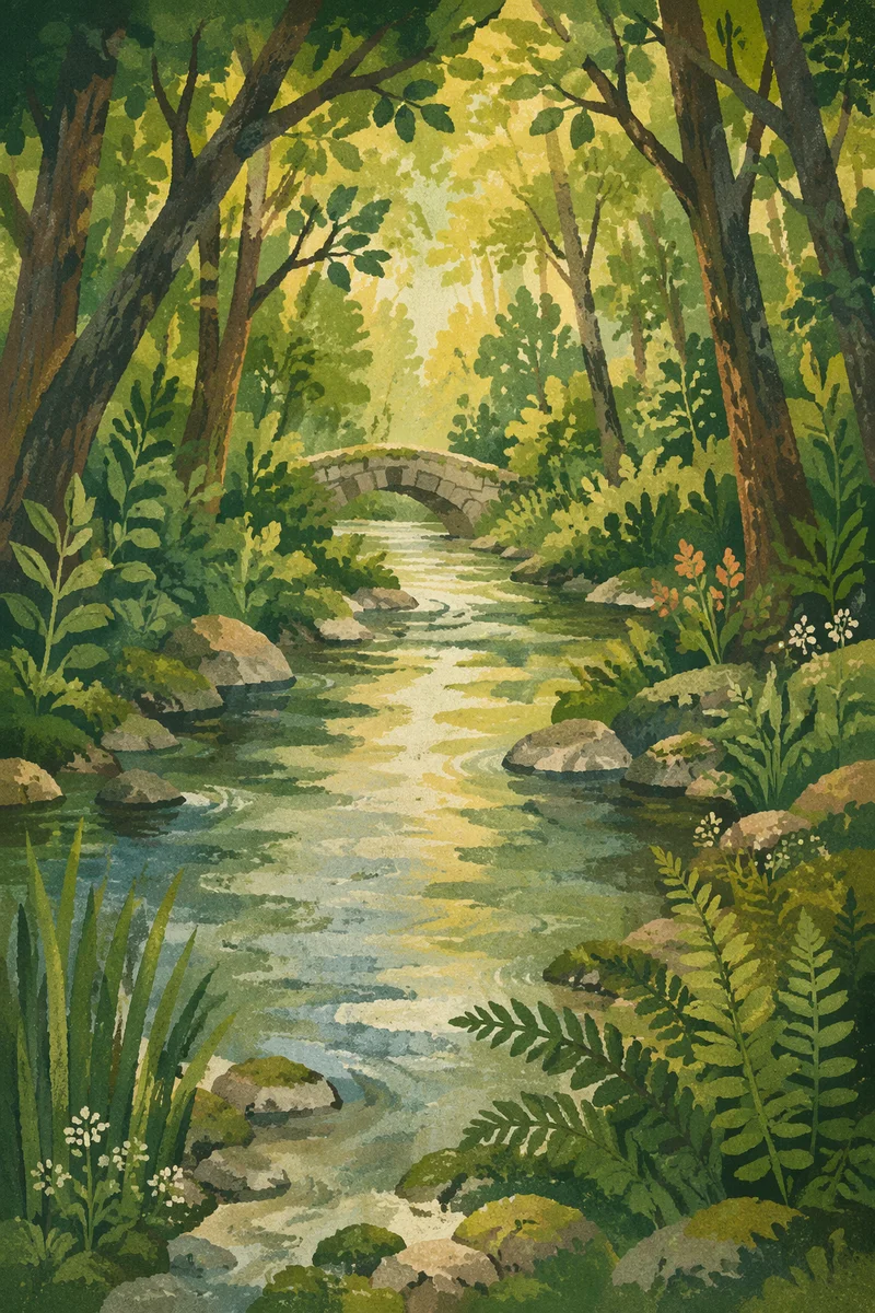 Lush Eden River Garden Paradise