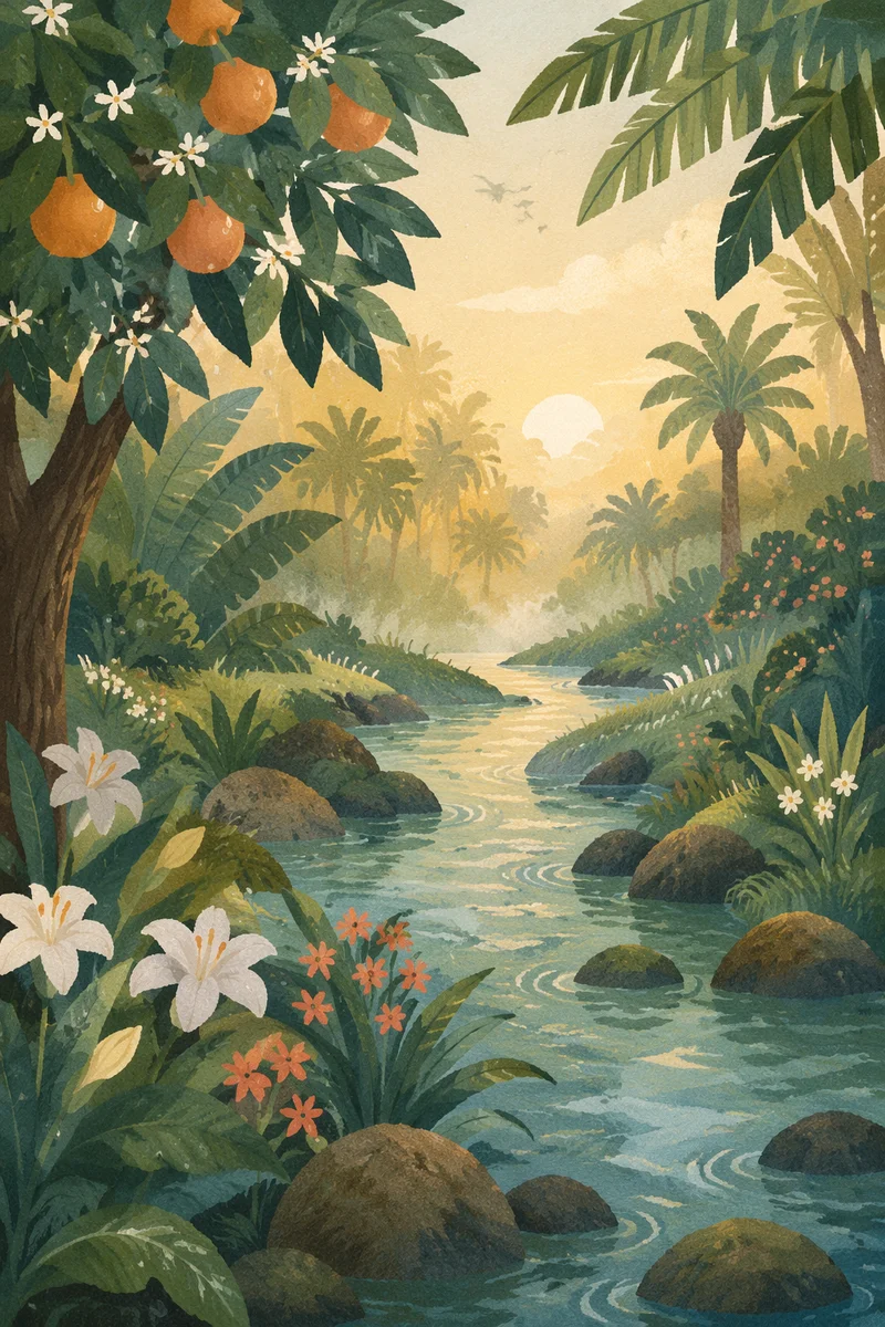 Garden of Eden River at Dawn