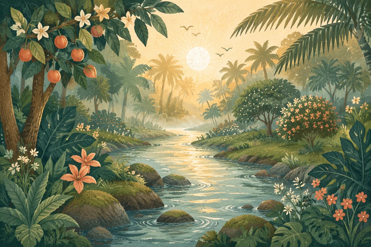 Garden of Eden River at Dawn