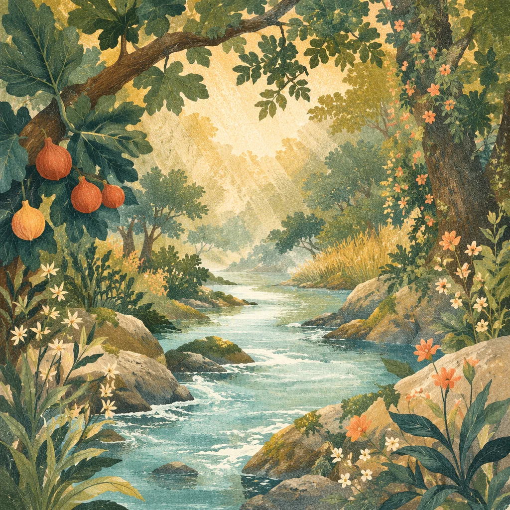 Lush Garden of Eden River Paradise