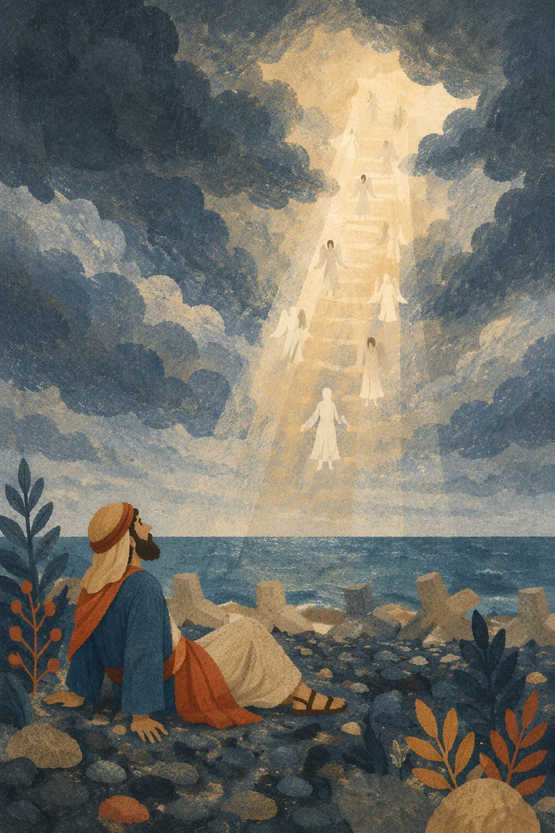 Jacob’s Ladder Over Stormy Coastal Waters