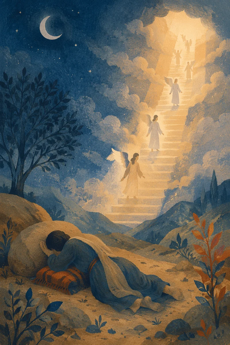 Jacob Dreaming Beneath Heaven's Radiant Ladder