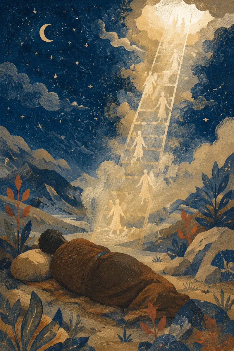 Jacob’s Ladder Under Starry Heaven