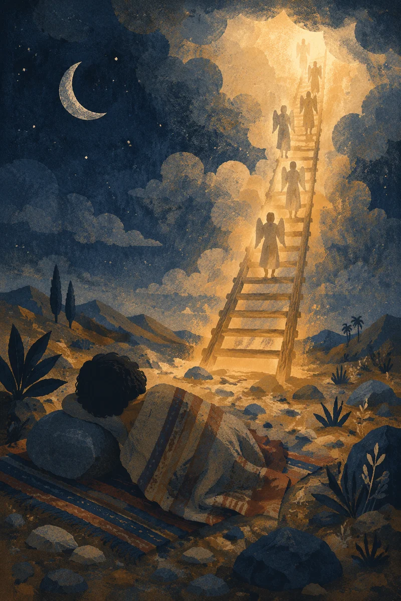 Jacob’s Ladder Vision at Desert Dawn