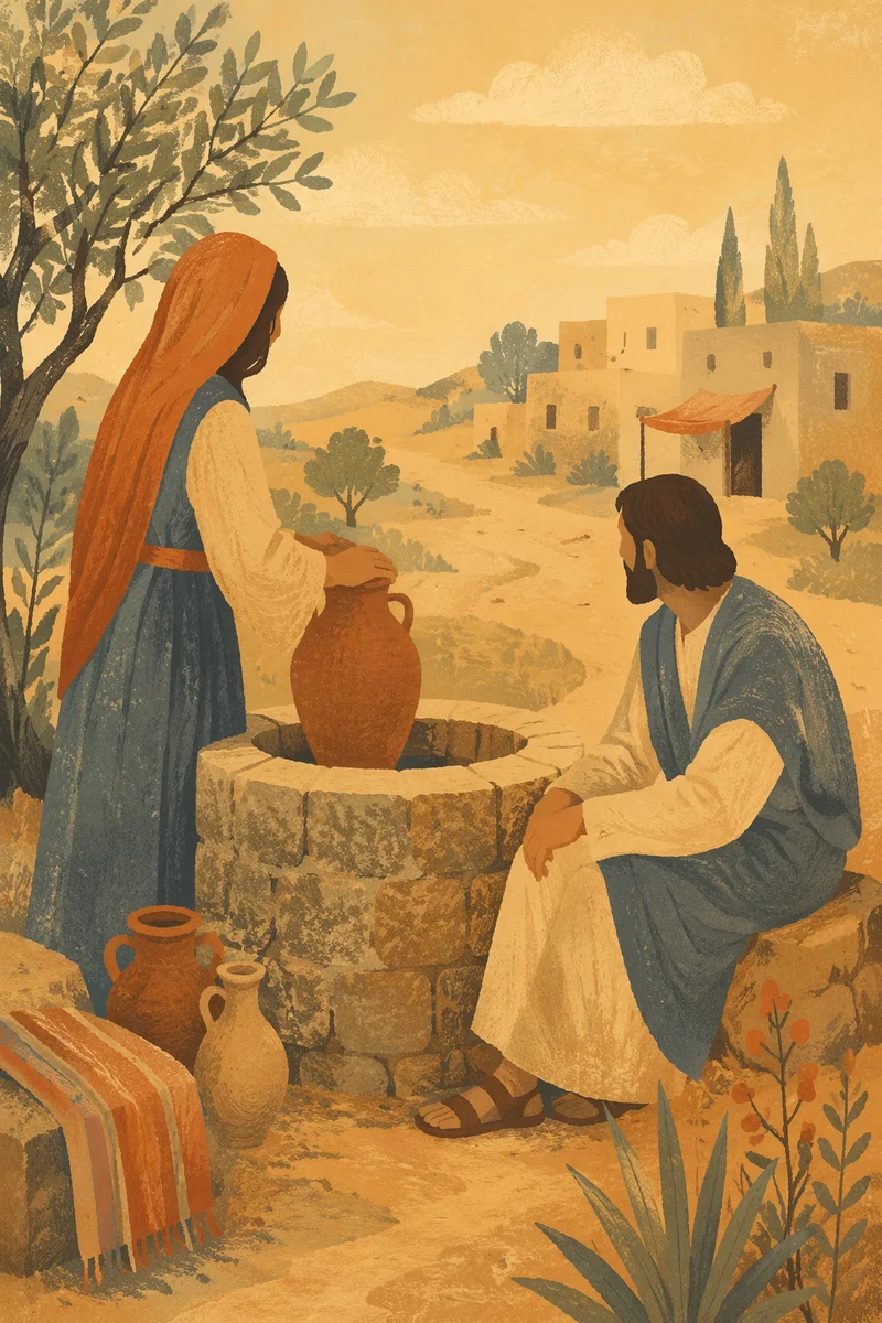 Jesus and Samaritan Woman at Well