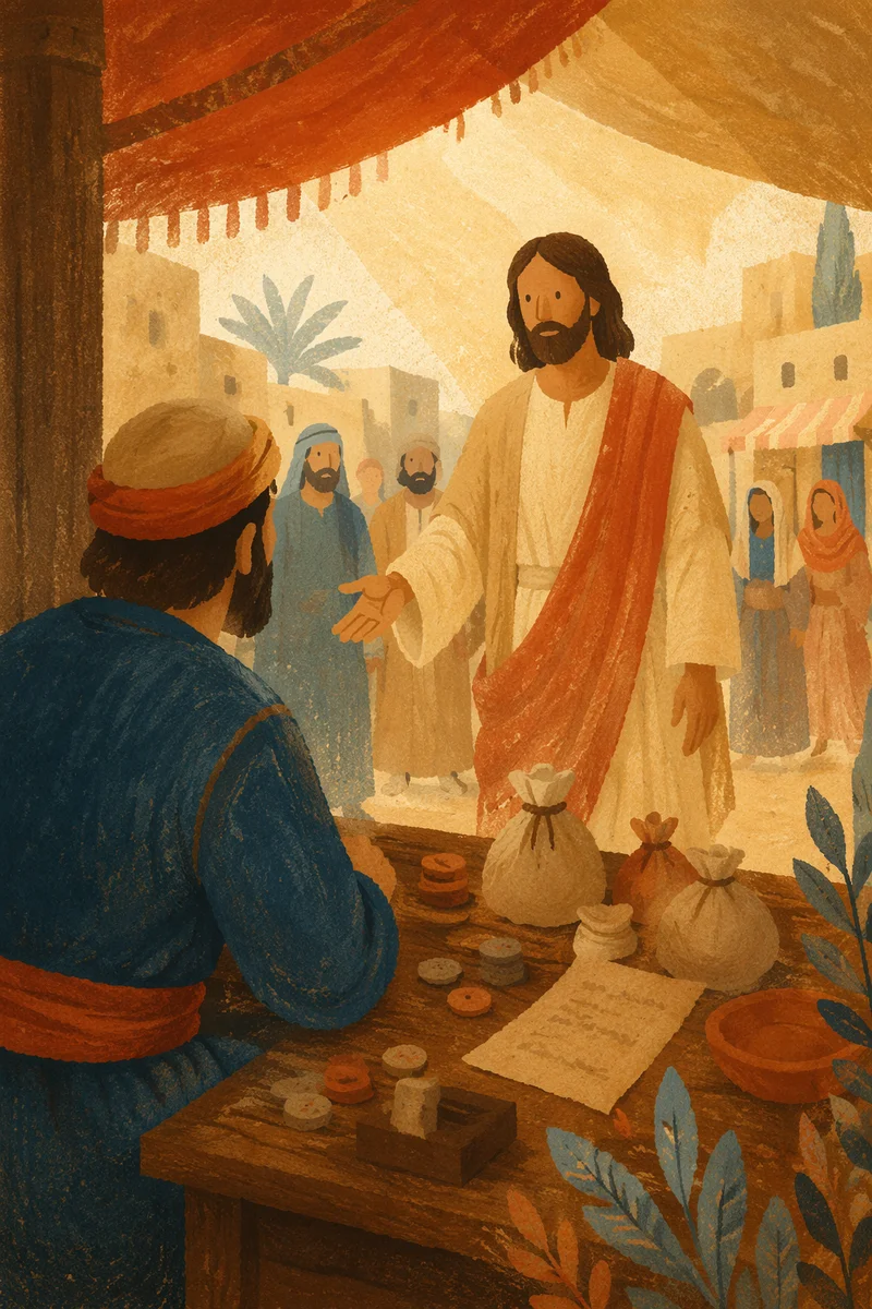 Jesus Calling Matthew at the Tax Booth
