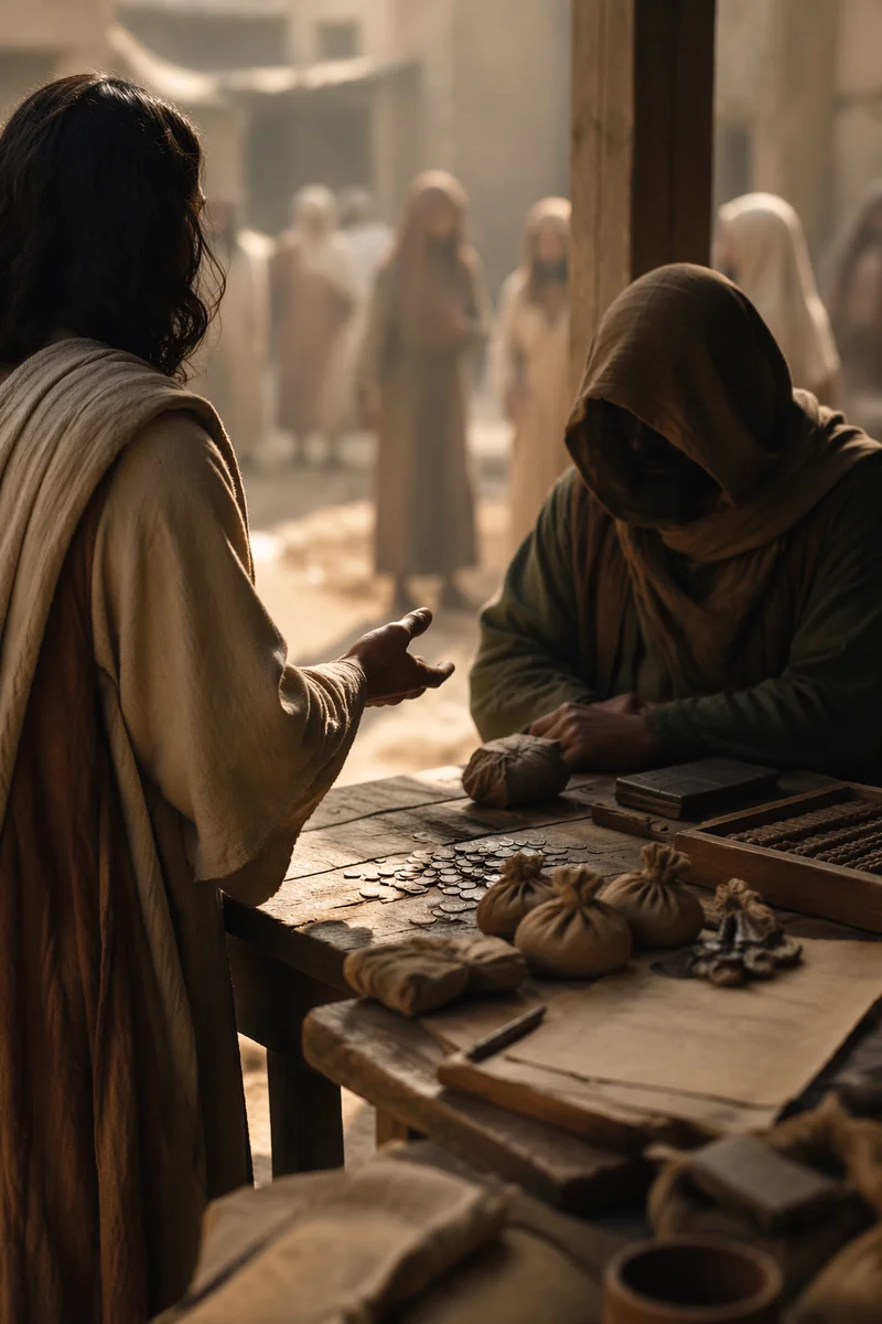 Jesus Calling Matthew at the Tax Booth