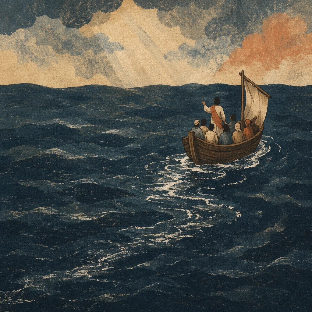 Jesus Calms the Storm at Sea