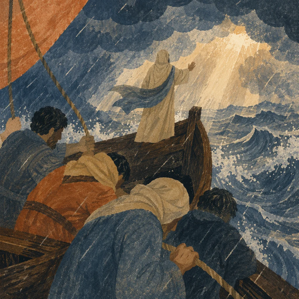 Jesus Calms the Stormy Sea