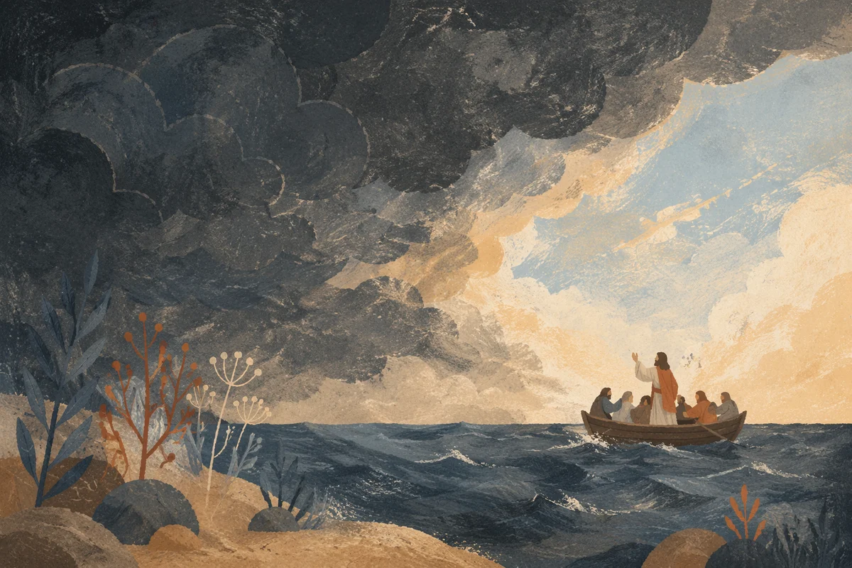 Jesus Calming the Storm at Sea