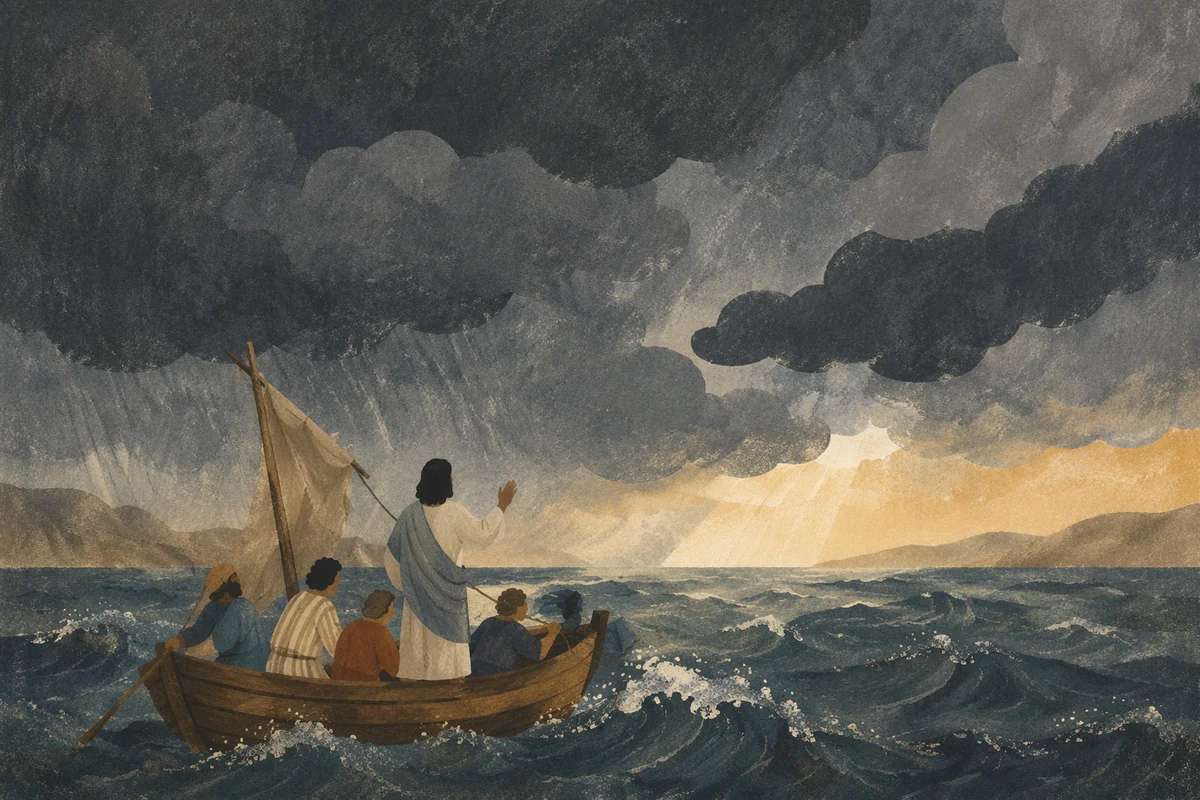 Jesus Calms the Storm at Sea