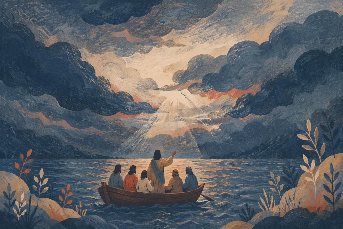 Jesus Calms the Storm at Sea