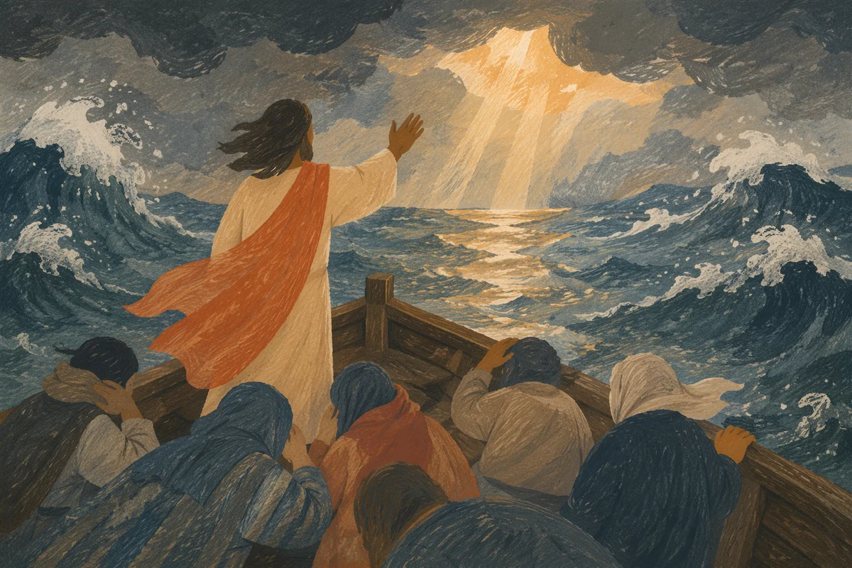 Jesus Calming the Storm at Sea