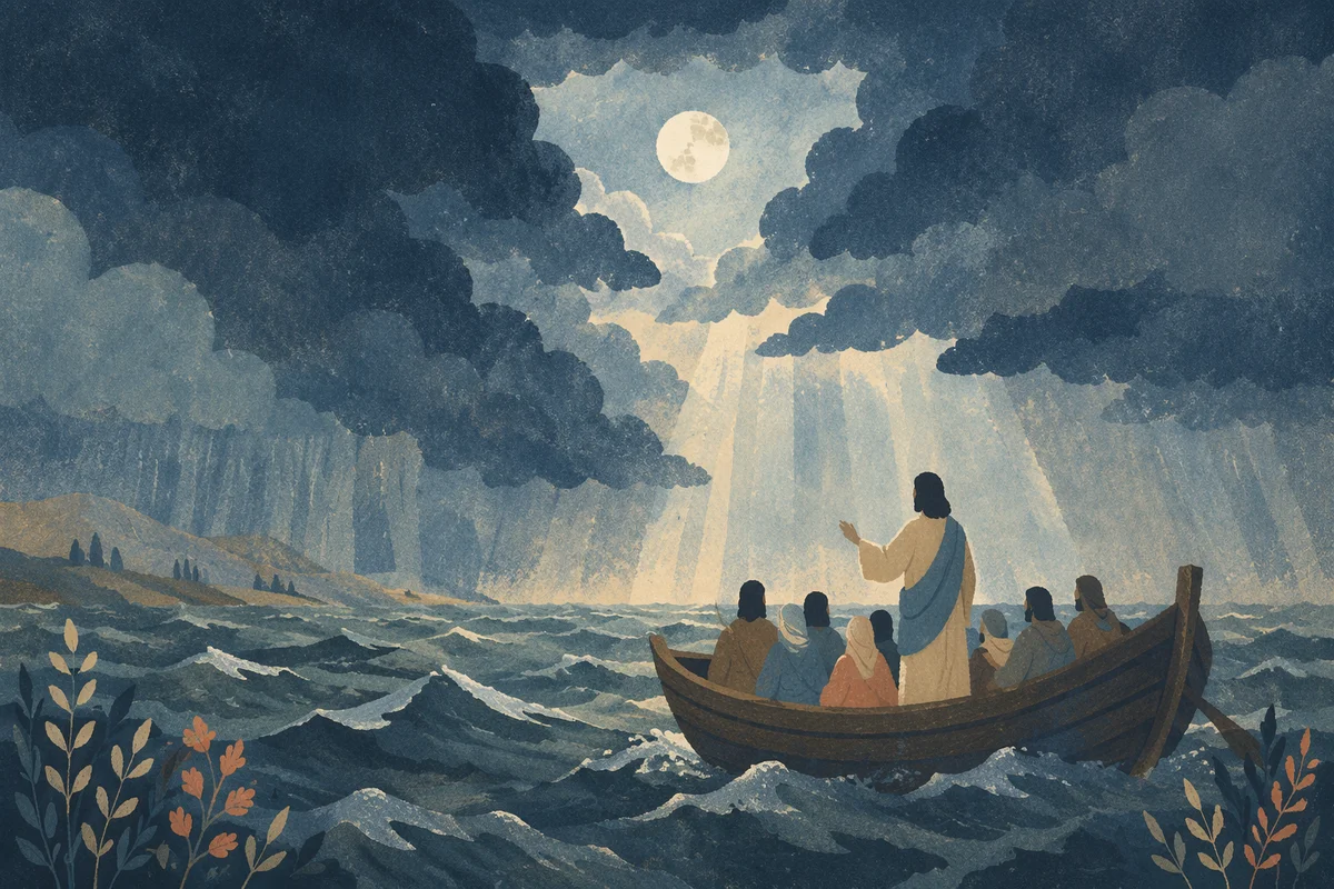 Jesus Calming the Storm at Sea