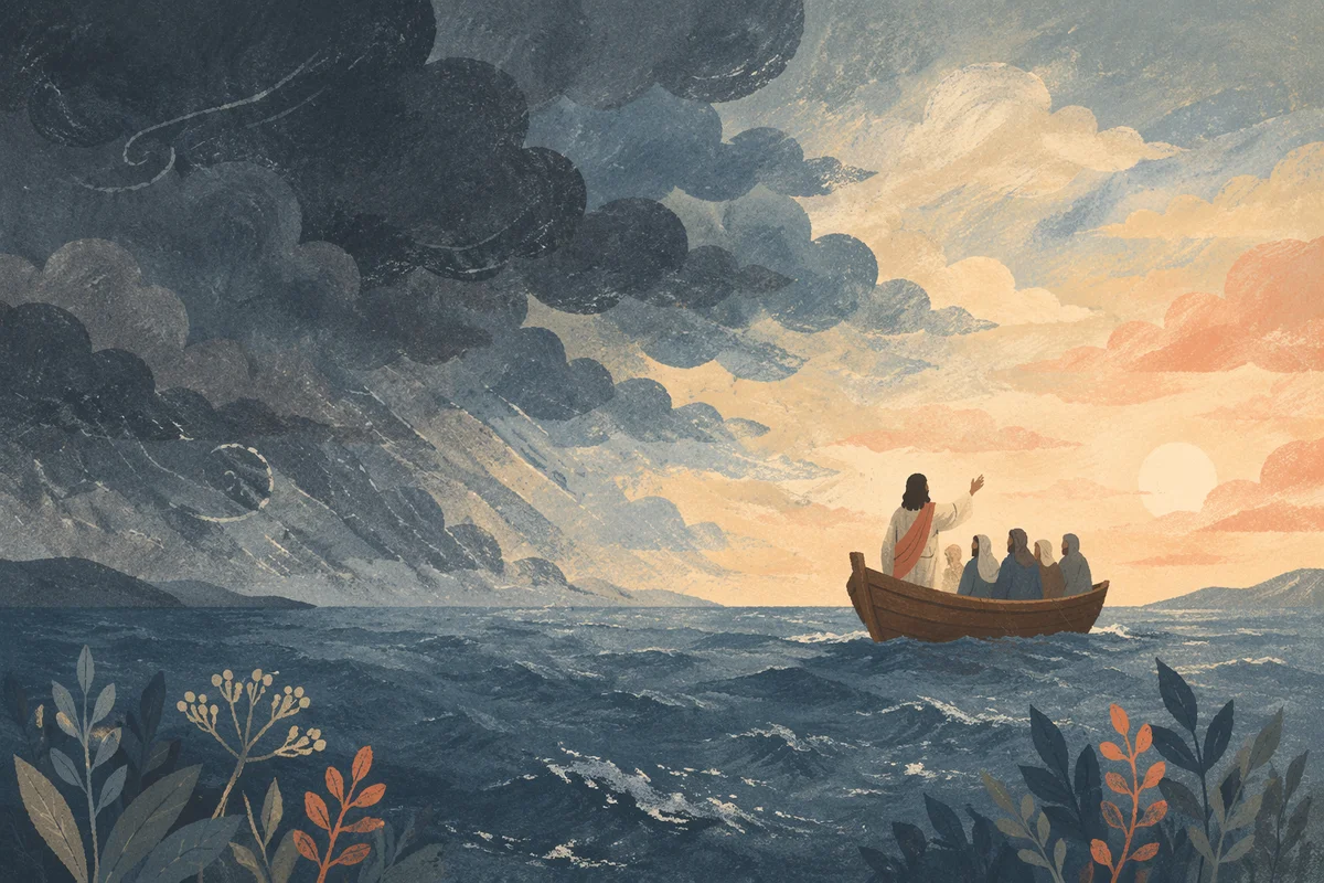 Jesus Calming the Storm at Sea