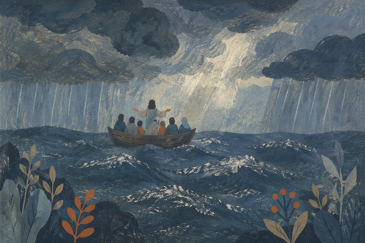 Jesus Calms the Storm at Sea