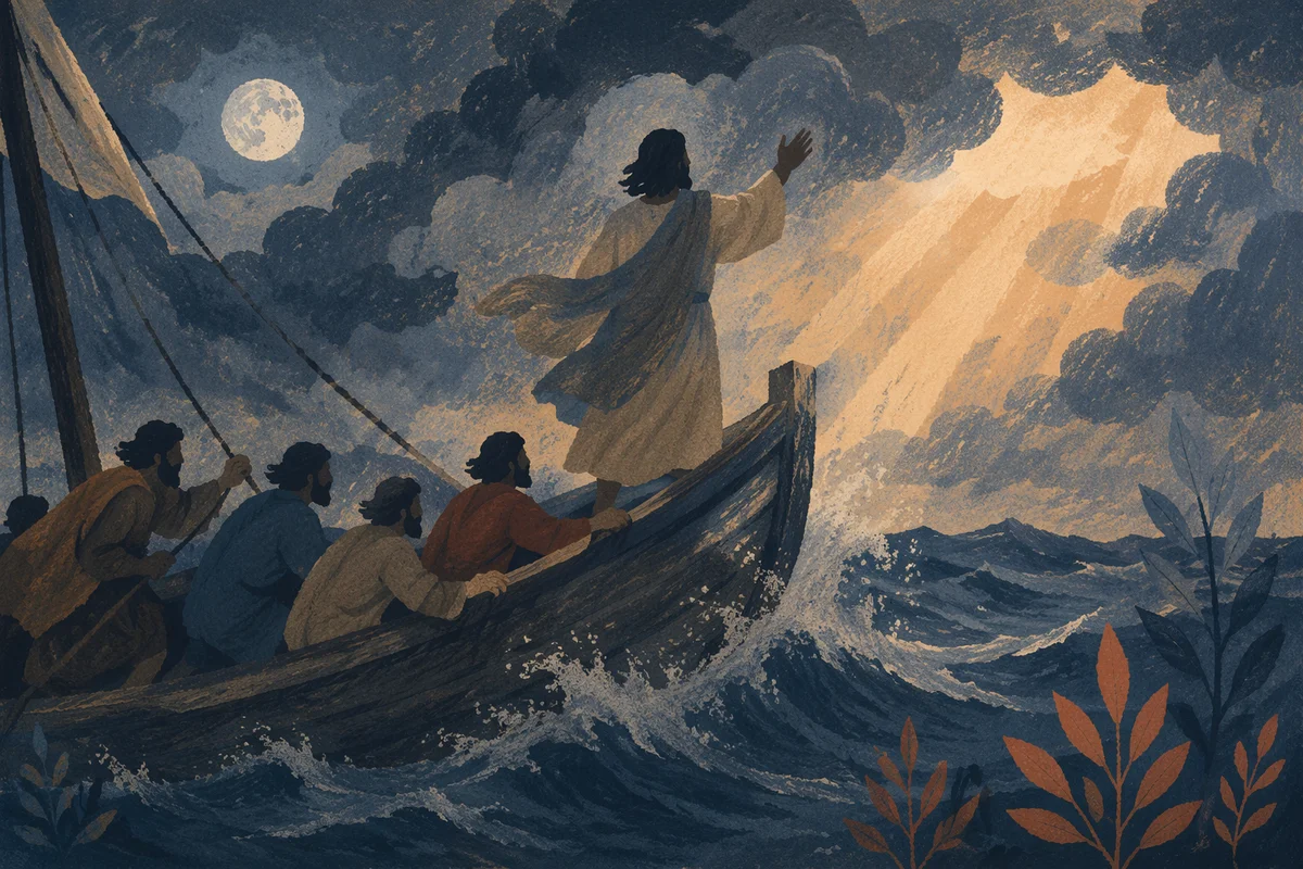 Jesus Calming the Storm at Sea