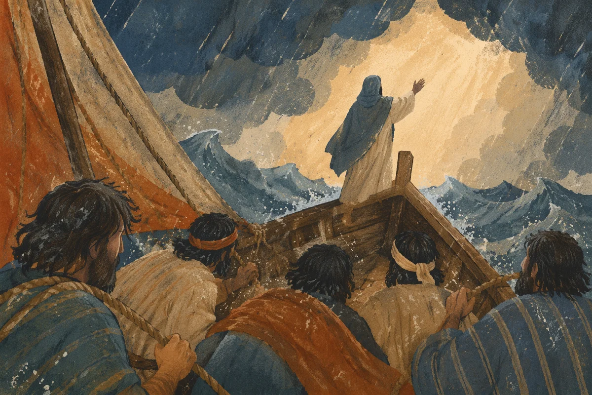 Jesus Calms the Storm at Sea