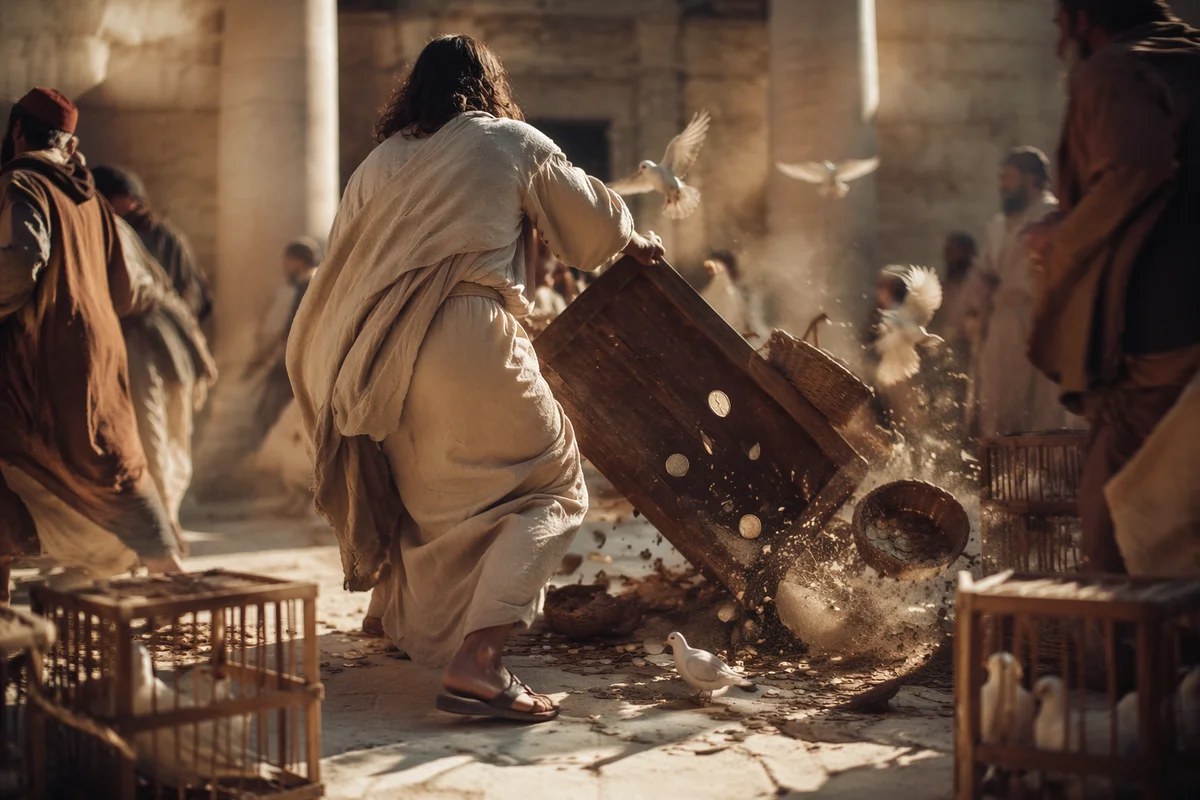 Jesus Cleansing the Temple in Motion