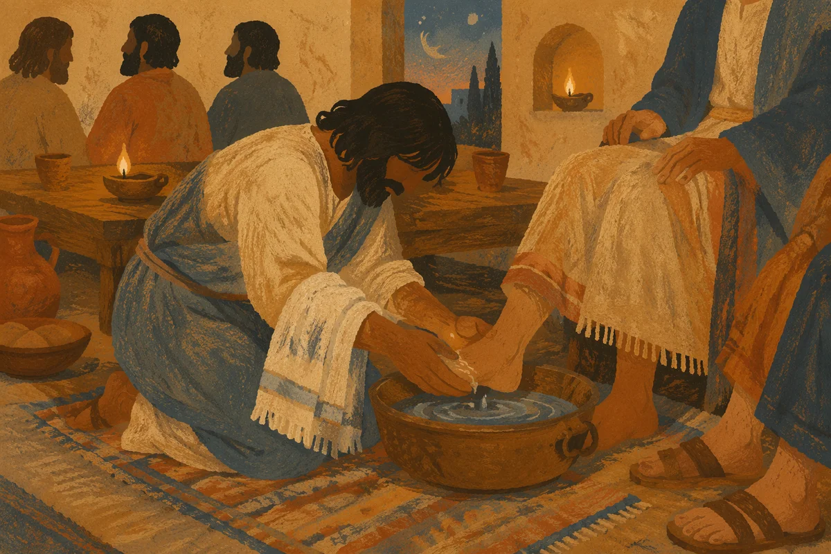 Jesus Foot Washing in Upper Room