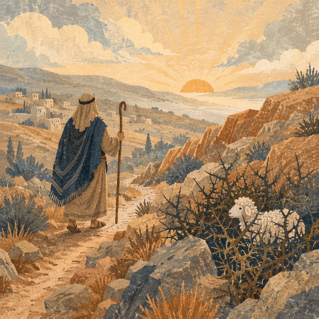 Shepherd Searching for the Lost Sheep