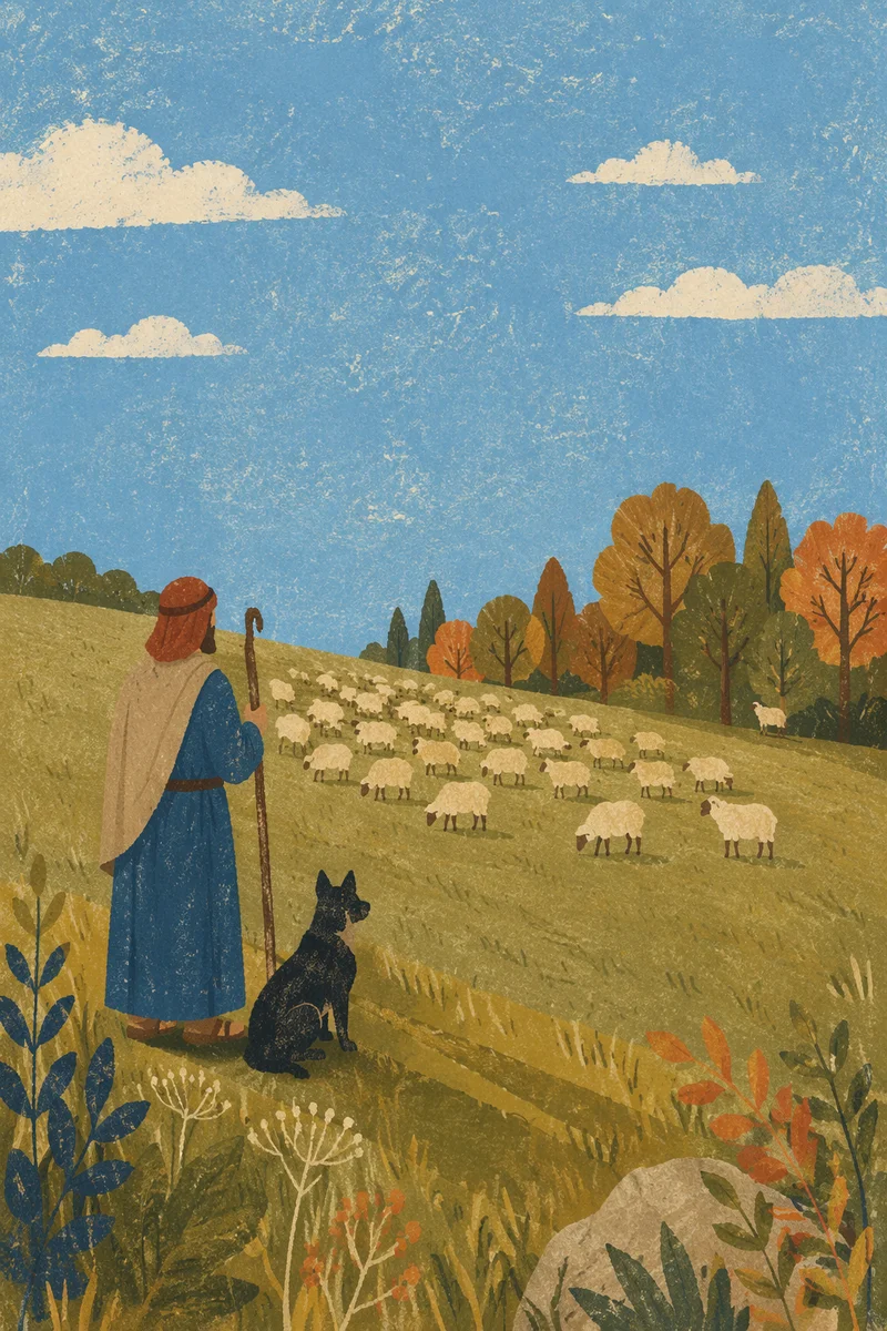 Shepherd Searching for the Lost Sheep