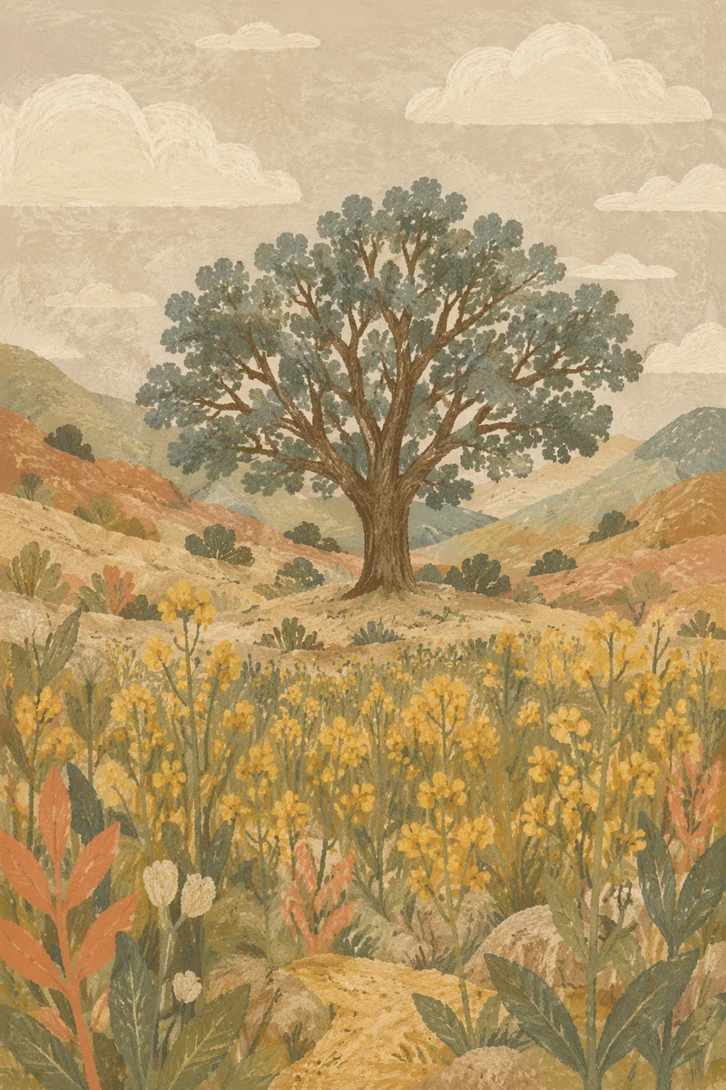 Mustard Seed Parable Tree in Quiet Valley