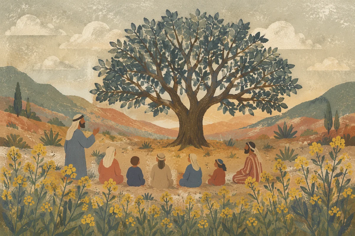 Mustard Seed Parable Tree in Quiet Valley