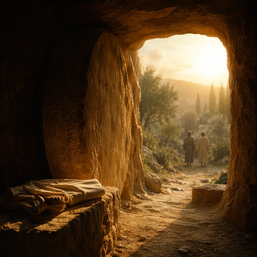 Empty Tomb at Sunrise in Jerusalem