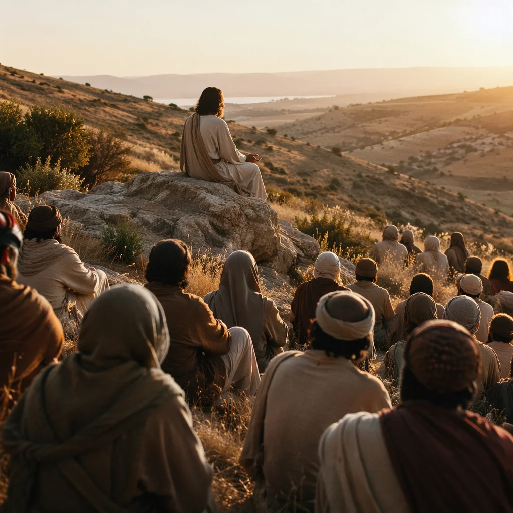 Jesus Teaching the Crowd on Hillside