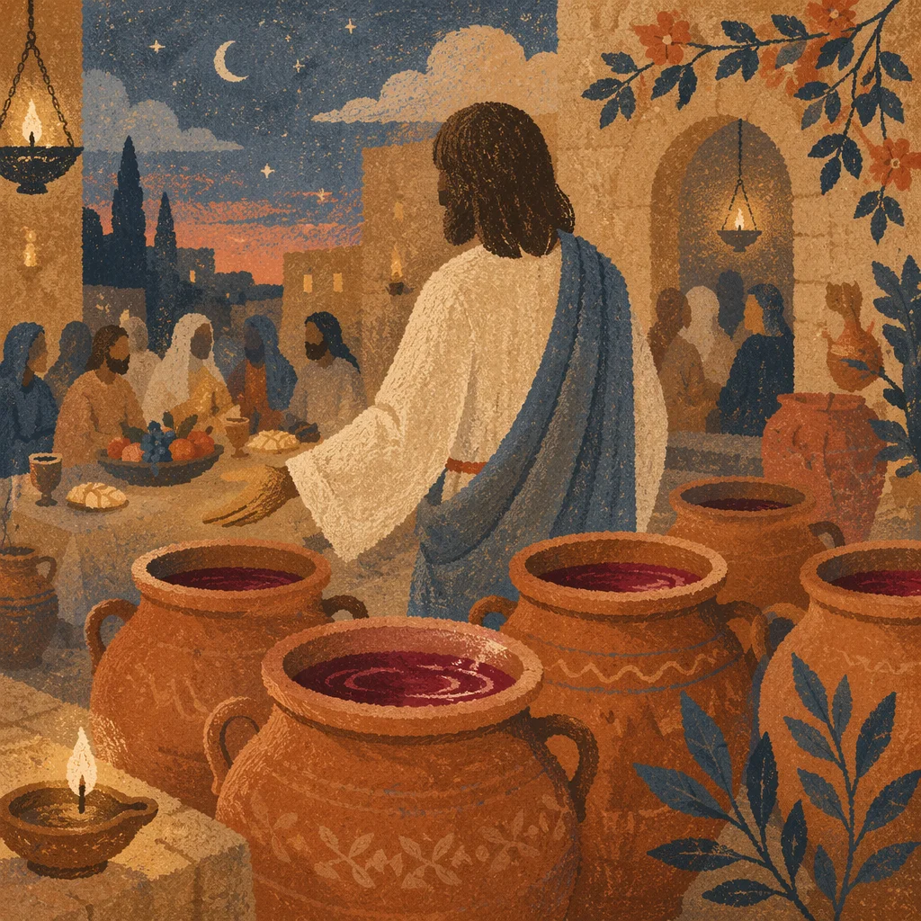 Jesus Turns Water to Wine at Cana