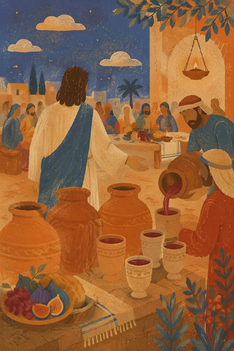 Jesus Turns Water Into Wine at Cana