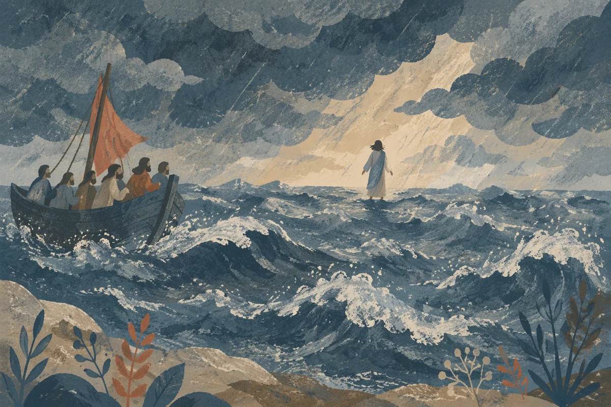 Jesus Walking on Stormy Sea