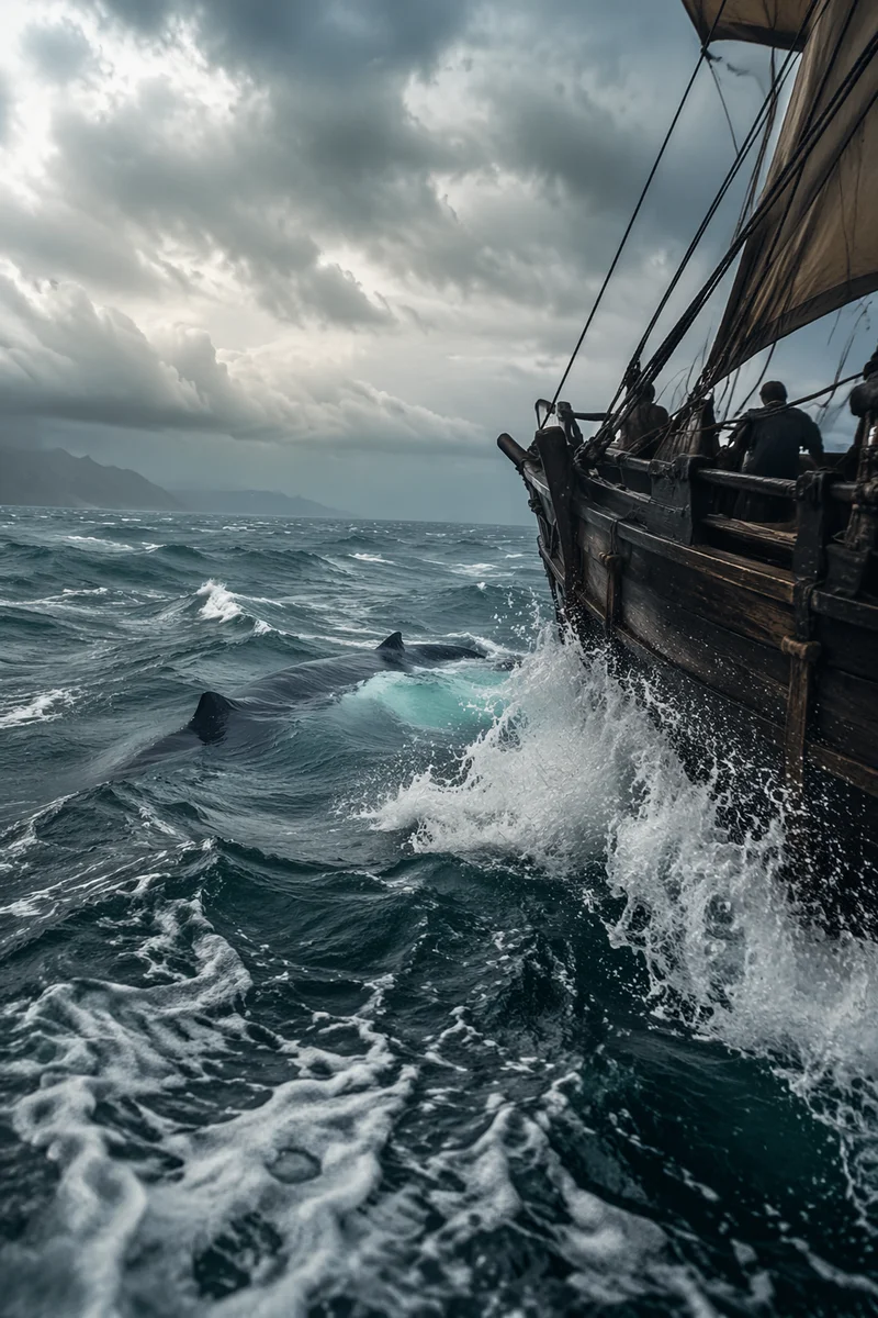 Jonah Storm at Sea With Whale