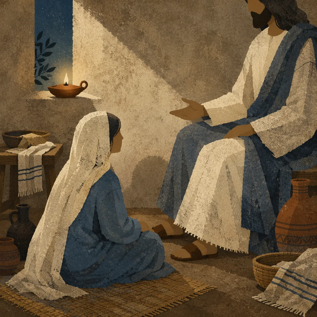 Mary Listening at the Feet of Jesus