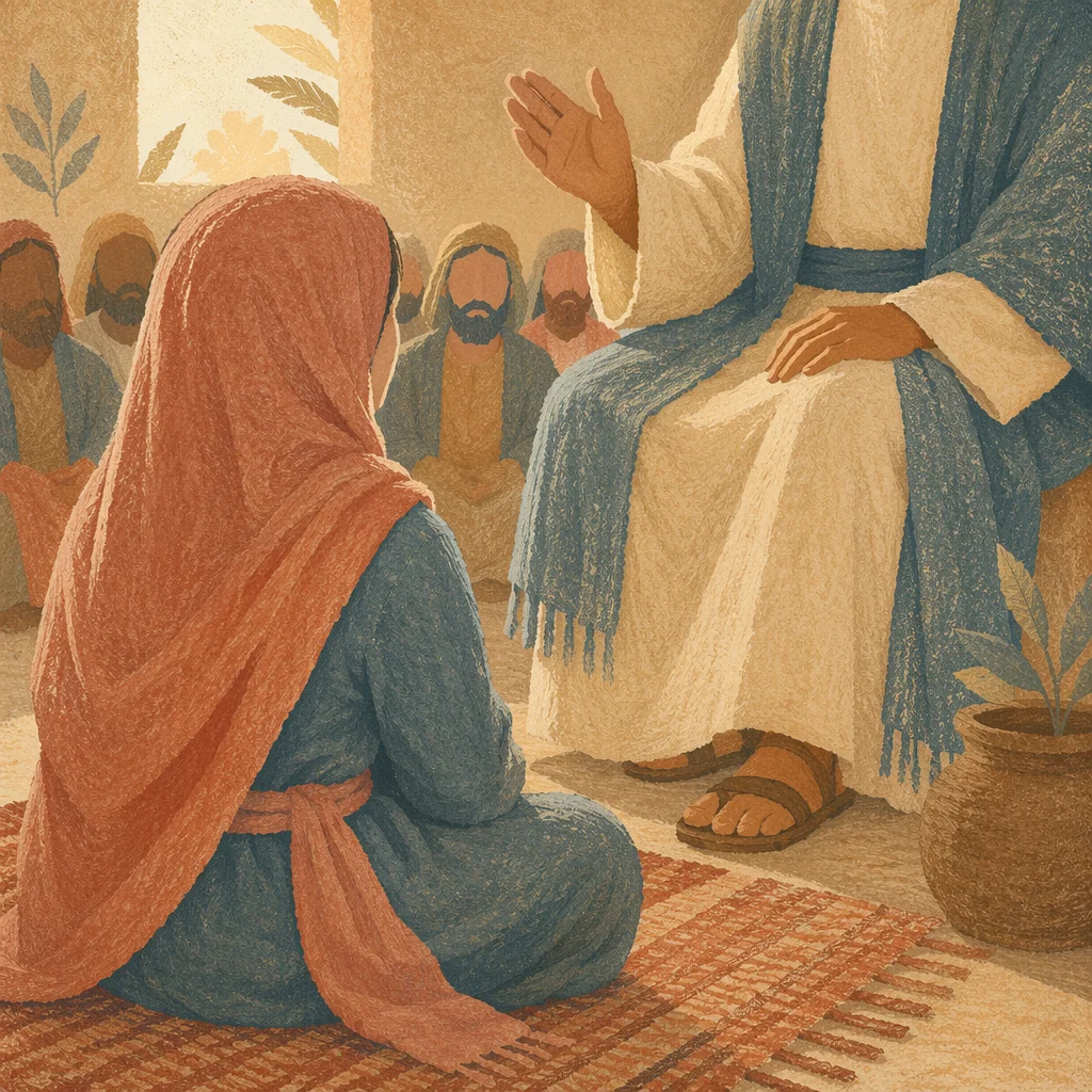 Mary Listening at the Feet of Jesus