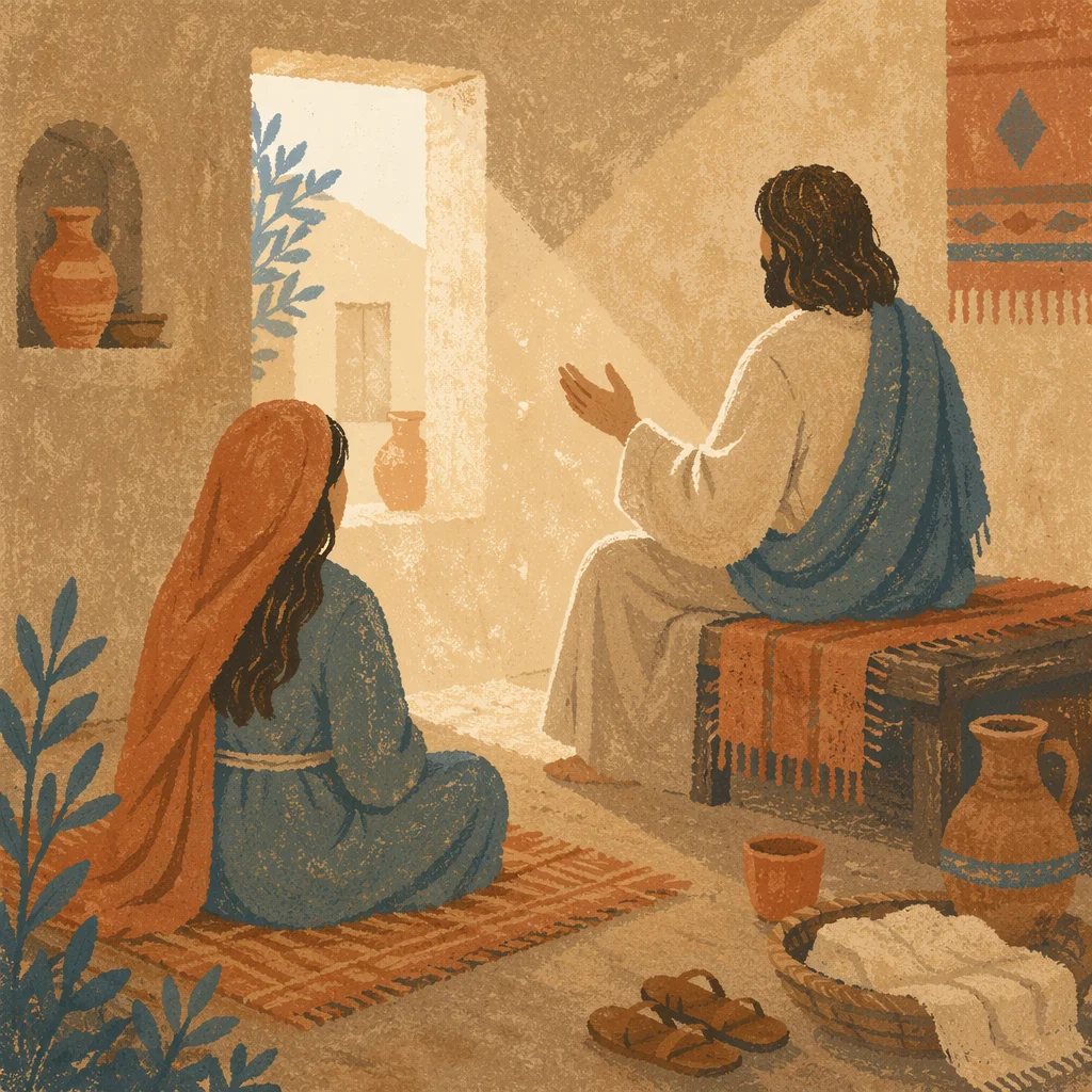 Mary Listening at the Feet of Jesus