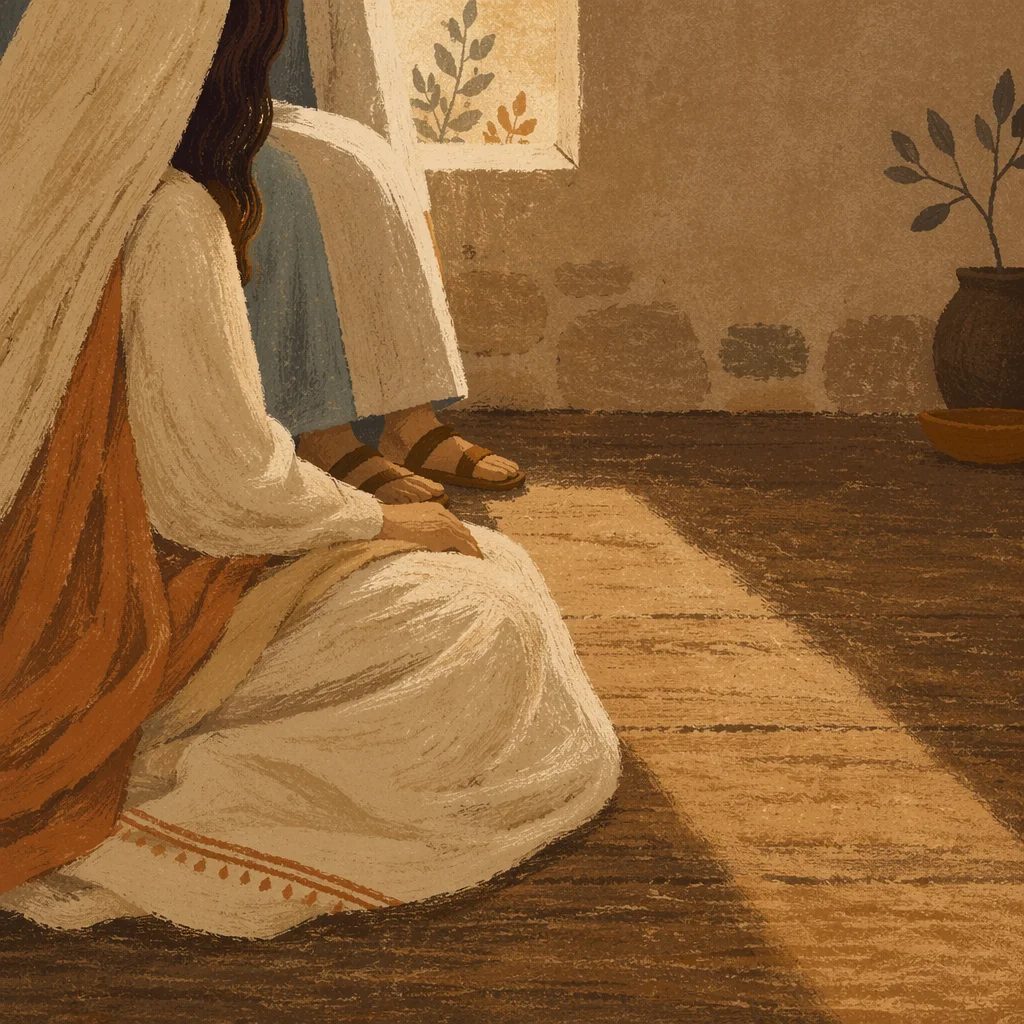 Mary Listening at the Feet of Jesus